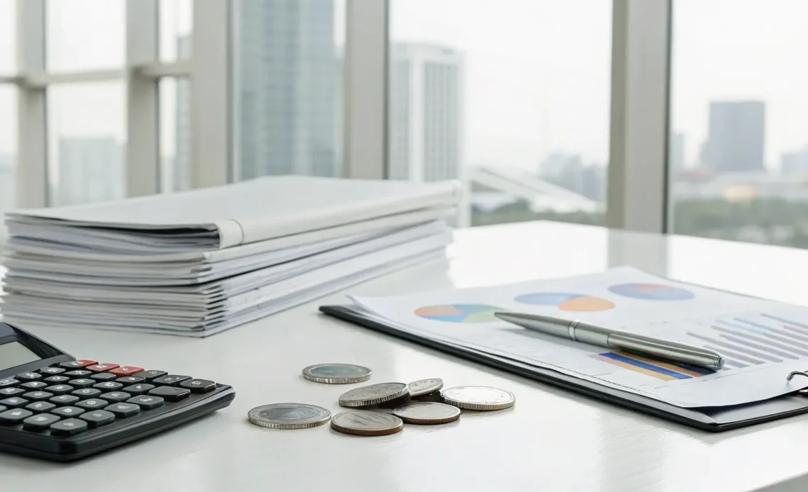 Calculator and documents used to determine how much a course by course evaluation costs.